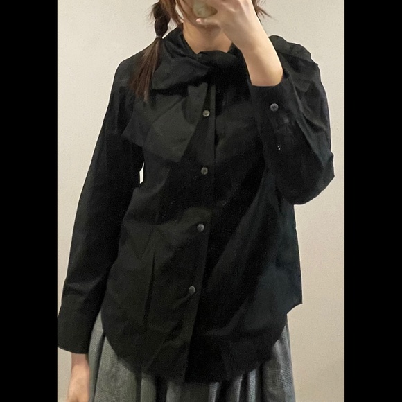 Tricot Comme des Garcons Black Bow Collar Shirt - Picture 3 of 3